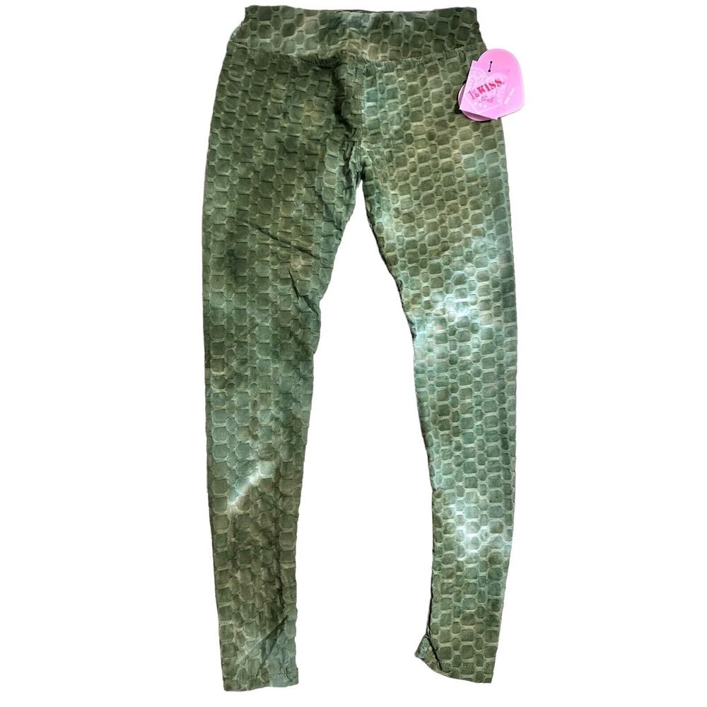 1st Kiss Girl's Mermaid Leggings Size 14/16 Green Tie Dye